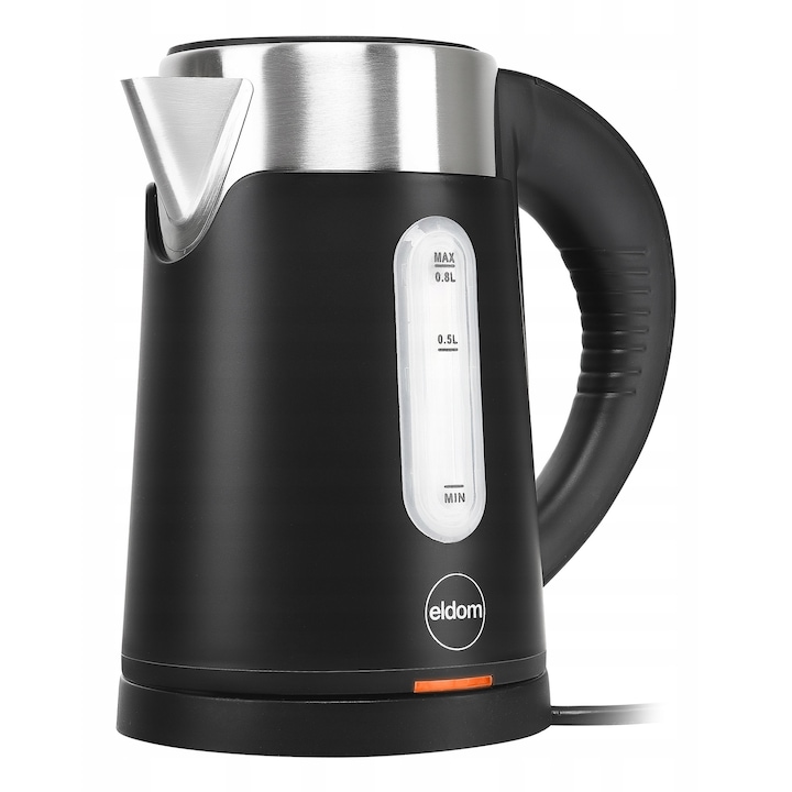 Ceainic Electric Portabil 0.8L Negru 1000W, Compact, Turistic