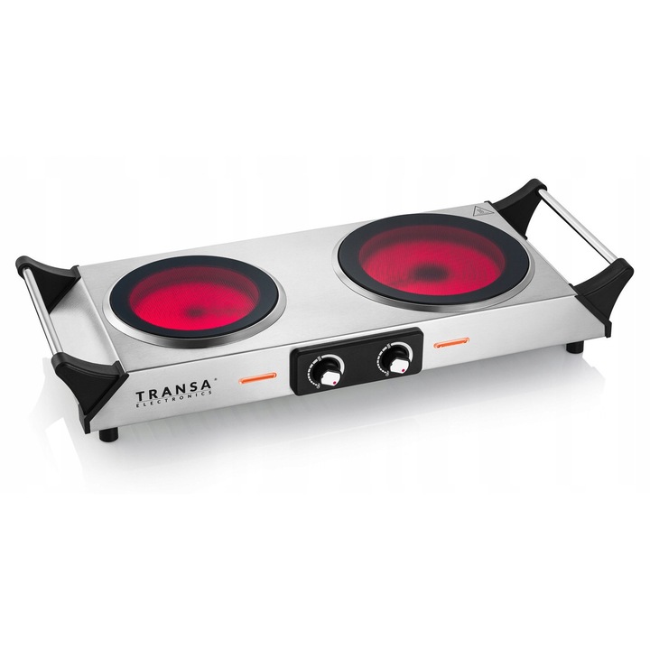 Aragaz electric ceramic cu doua arzatoare, termostat, 2 arzatoare, 2100W