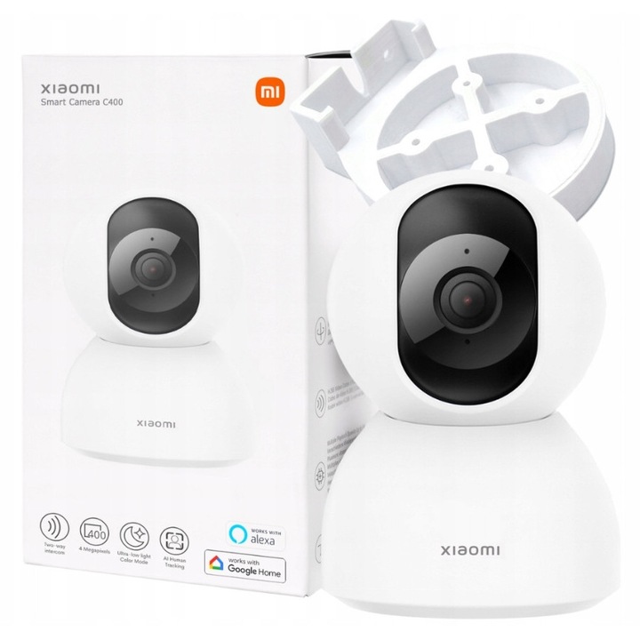 Камера за наблюдение, Xiaomi, C400, 2,5K, Wi-Fi, бяла