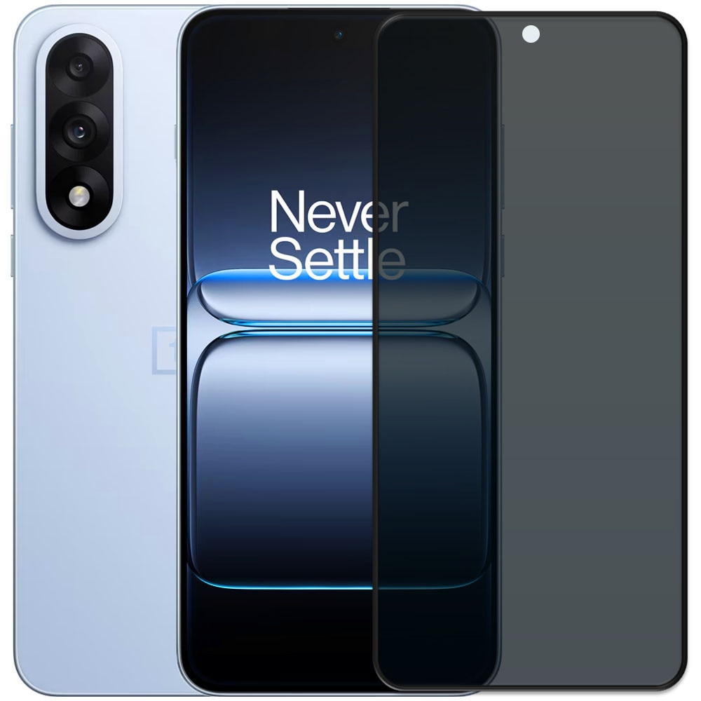 Folie din sticla securizata pentru OnePlus Nord 5, HAMSTERBOX Privacy Shield, Protectie completa ecran, Full face, Aplicare rapida, Case Friendly, Negru