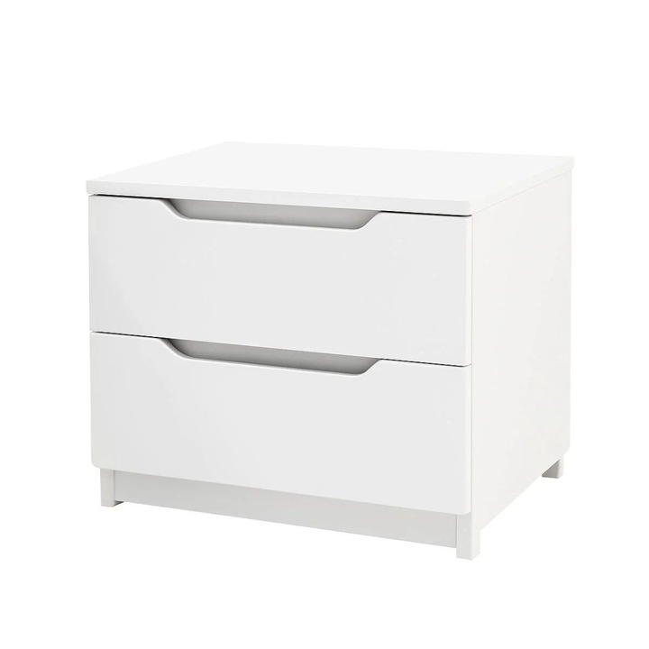 Noptiera alba din PAL melaminat, 49x52x59.5 cm, Fulya Ipar