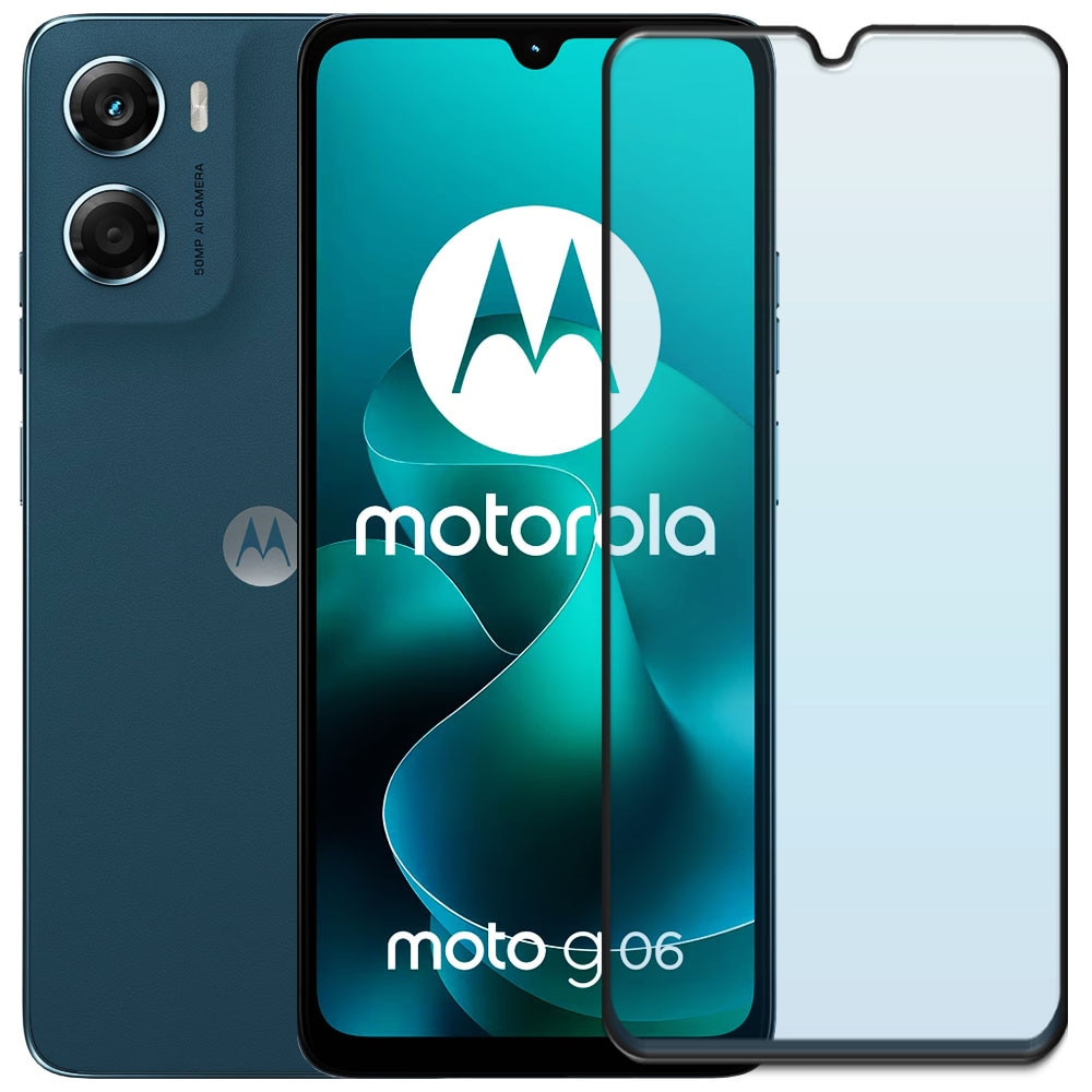 Folie din sticla securizata pentru Motorola Moto G06 / G06 Power, HAMSTERBOX Glass Shield, Protectie completa ecran, Full face, Aplicare rapida, Case Friendly, Transparenta