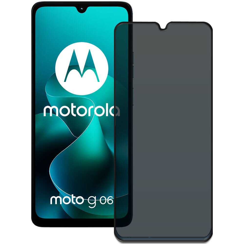 Folie din sticla securizata pentru Motorola Moto G06 / G06 Power, HAMSTERBOX Privacy Shield, Protectie completa ecran, Full face, Aplicare rapida, Case Friendly, Negru