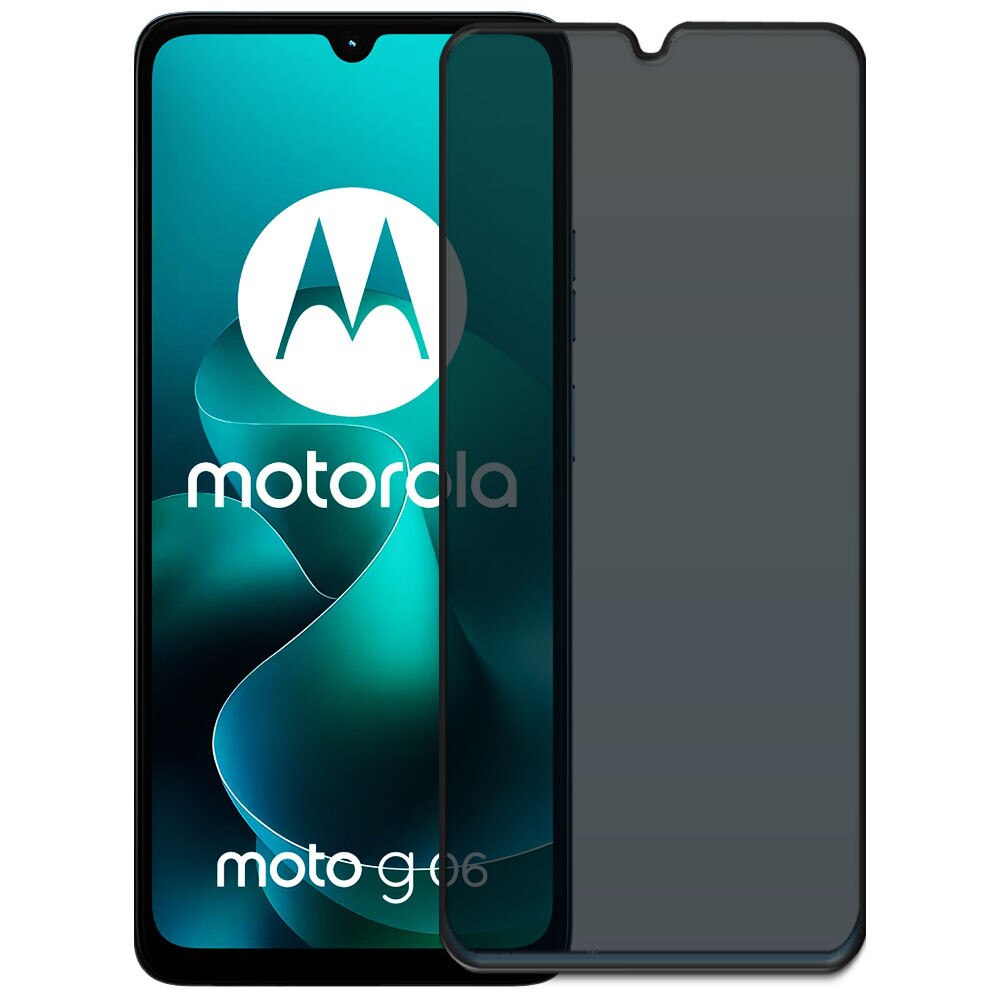 Folie din sticla securizata pentru Motorola Moto G06 / G06 Power, HAMSTERBOX Privacy Shield, Protectie completa ecran, Full face, Aplicare rapida, Case Friendly, Negru