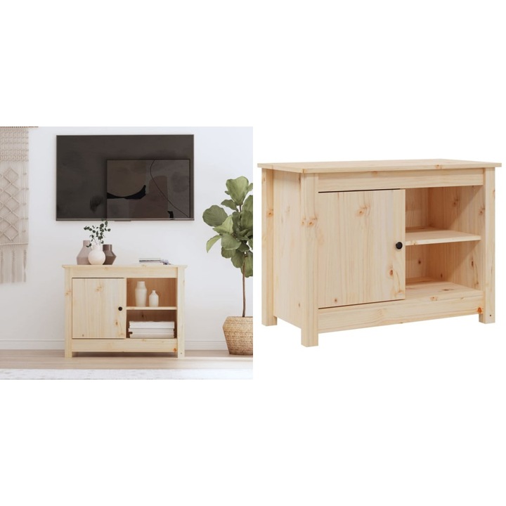 Comoda TV, 70x36, 5x52 cm, lemn masiv de pin