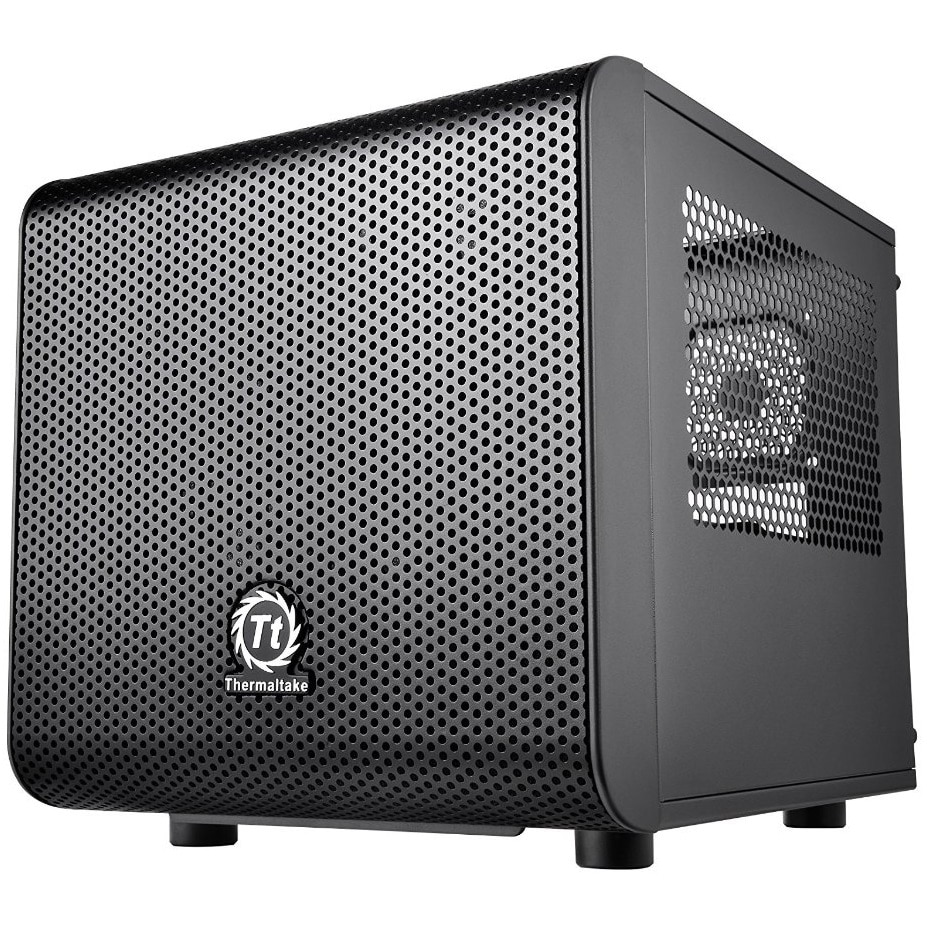 Carcasa Thermaltake Core V1, Mini-ITX Cube, Fara sursa, Neagra