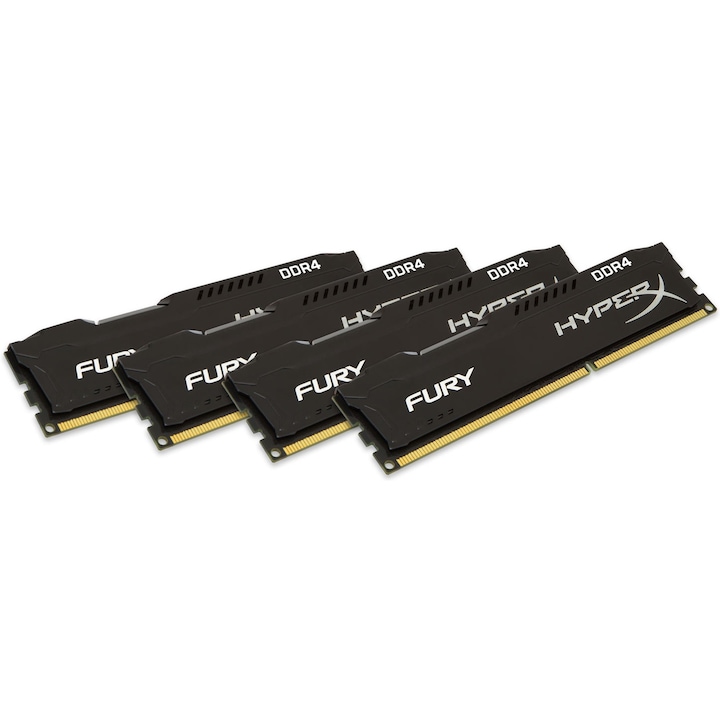 HyperX FURY Black 16GB memória, DDR4, 2400MHz, CL15, 1.2V, kit 4x4GB