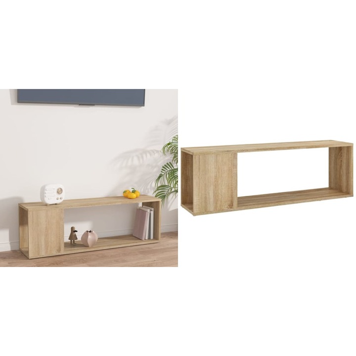 Comoda TV, stejar sonoma, 100x24x32 cm, PAL