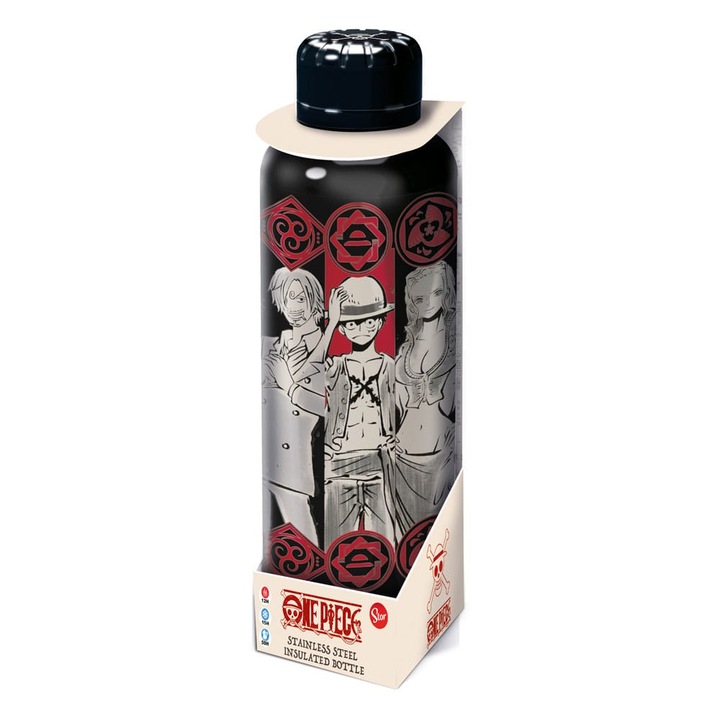 Sticla de apa STOR, One Piece, 500 ml, inox