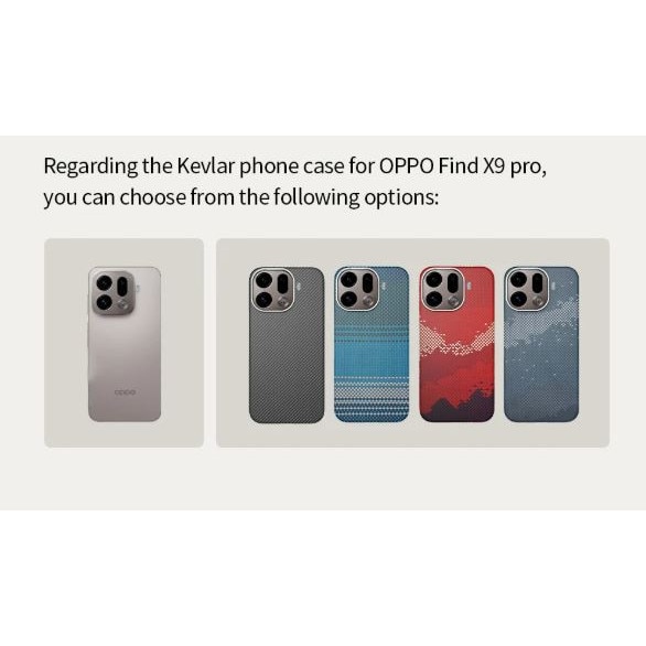 Husa de protectie Tip Kevlar (fibra aramida) pentru OPPO Find X9 PRO – Magnetica, Ultra-Slim, Anti-Alunecare, Protectie la Socuri, Negru Mat