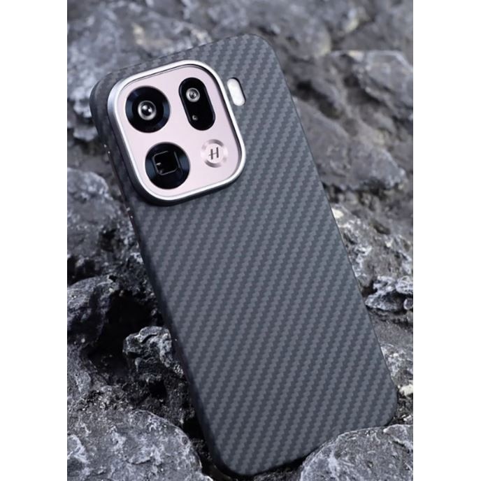 Husa de protectie Premium Tip Kevlar (fibra aramida) pentru OPPO Find X9 PRO – Magnetica, Negru