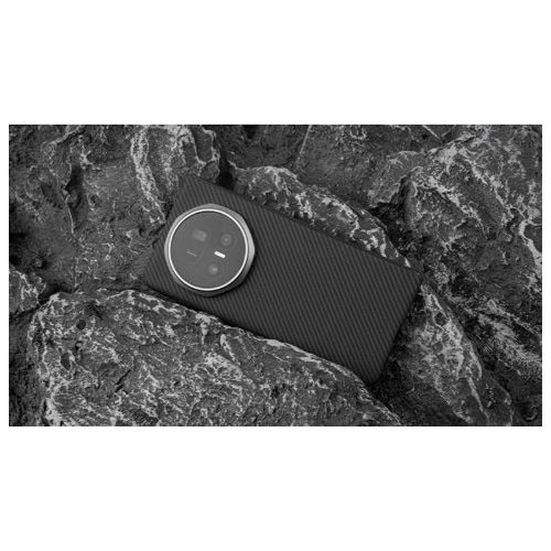 Husa de protectie Premium Tip Kevlar (fibra aramida) pentru Honor Magic V5 – Magnetica, Ultra-Slim, Anti-Alunecare, Protectie la Socuri, Negru carbon