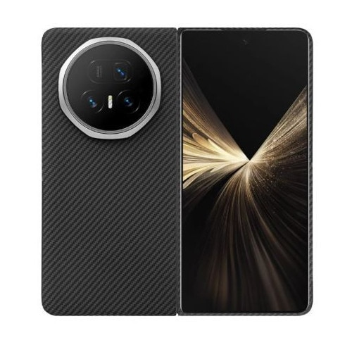 Husa de protectie Premium Tip Kevlar (fibra aramida) pentru Honor Magic V5 – Magnetica, Ultra-Slim, Anti-Alunecare, Protectie la Socuri, Negru carbon
