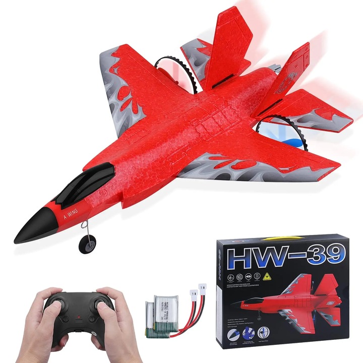 Avion Zdalnie Steronat HH Poland HW-39, LED, 33x28,5cm, 2 motoare, EPP