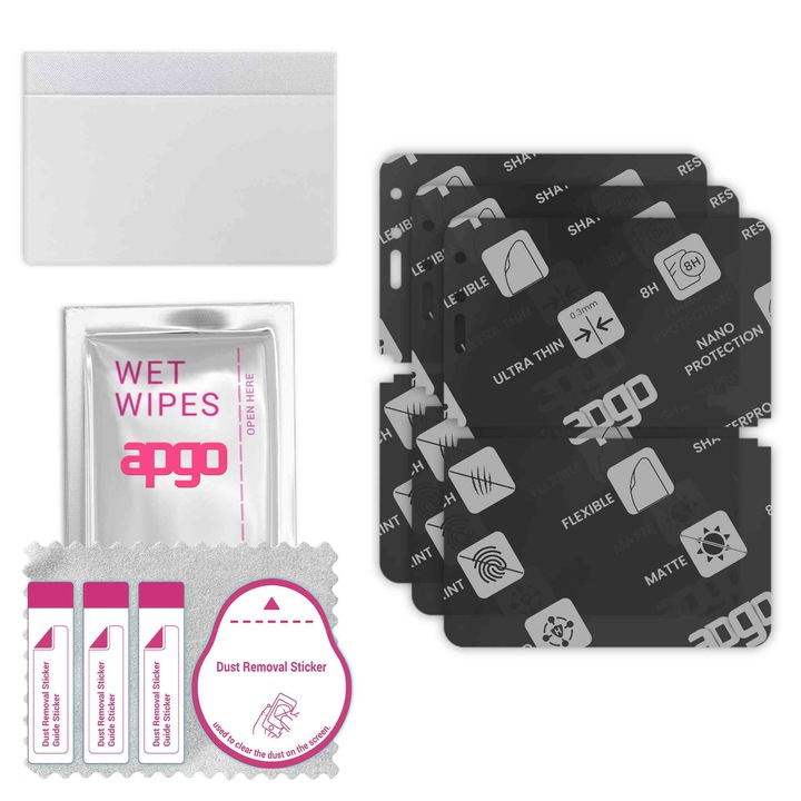 3x apgo MATTE хибридно защитно стъкло, съвместимо с Microsoft Surface Duo, гъвкаво нано стъкло, отлична подмяна на закалено стъкло