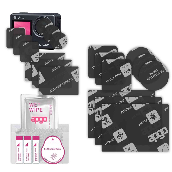 3x apgo MATTE sticla de protectie hibrida compatibila cu WOLFANG GA200, sticla nano flexibila, inlocuire excellenta pentru sticla temperata