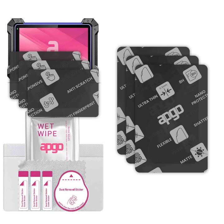 3x apgo MATTE sticla de protectie hibrida compatibila cu Autel IM608 PRO II, sticla nano flexibila, inlocuire excellenta pentru sticla temperata