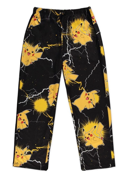 Pantaloni Pikachu, Negru/Galben, S