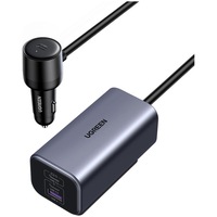 Incarcator auto UGREEN 150W 4-Port GaN Fast Car Charger EC706, 1 x USB A, 3 x USB C, Gri