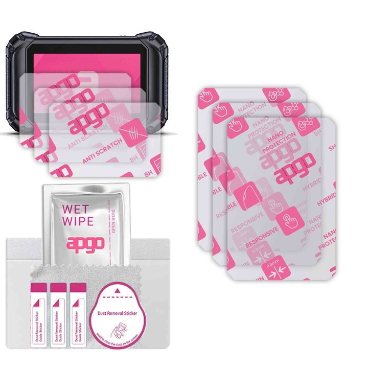 3x apgo Ultra-Clear Hibrid üvegfólia kompatibilis Ancel V5 HD, hajlékony nanokristályos üveg, kiválóan helyettesíti az edzett üveget