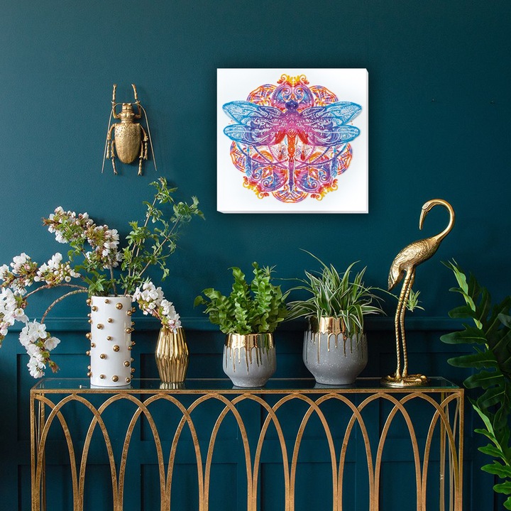 Set de broderie cu margele Abris Art "Cascade de perle" 32x32 cm