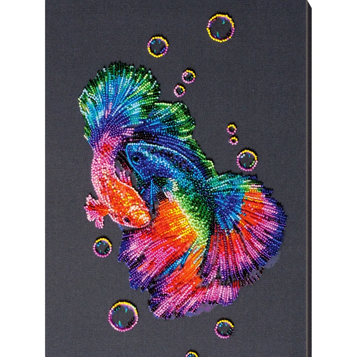 Set de broderie cu margele Abris Art "Dansul curcubeu" 29x41 cm