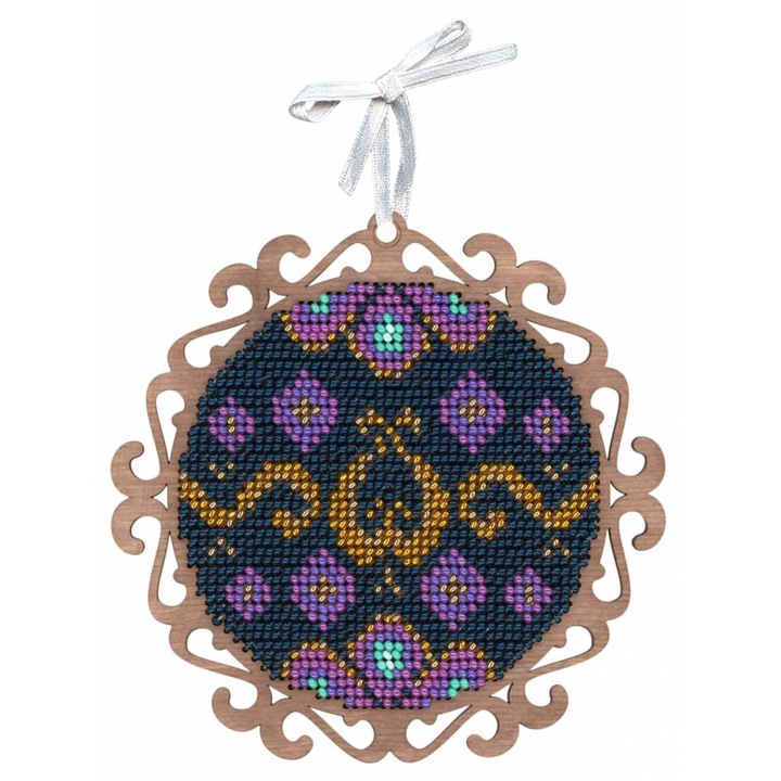 Set de broderie cu margele MP Studia "Simfonie de seara" 12x12 cm