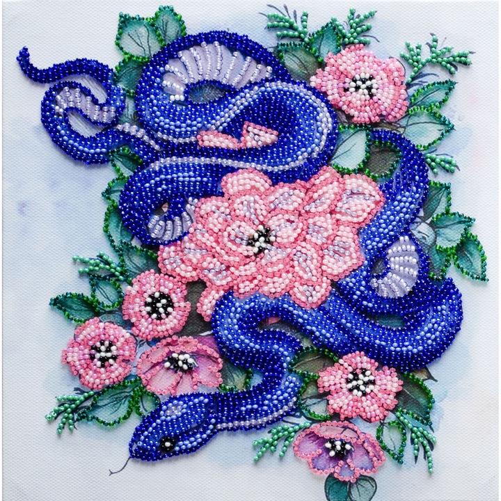 Set de broderie cu margele Abris Art "Imbratisarea naturii" 20x20cm