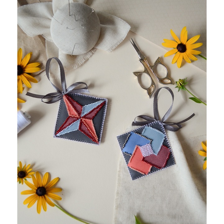 Set de broderie cu margele Abris Art "Raza calda" 13.2x6.6cm