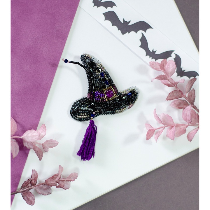 Set de broderie cu margele Abris Art "Afaceri de vrajitorie" 7.3x7cm