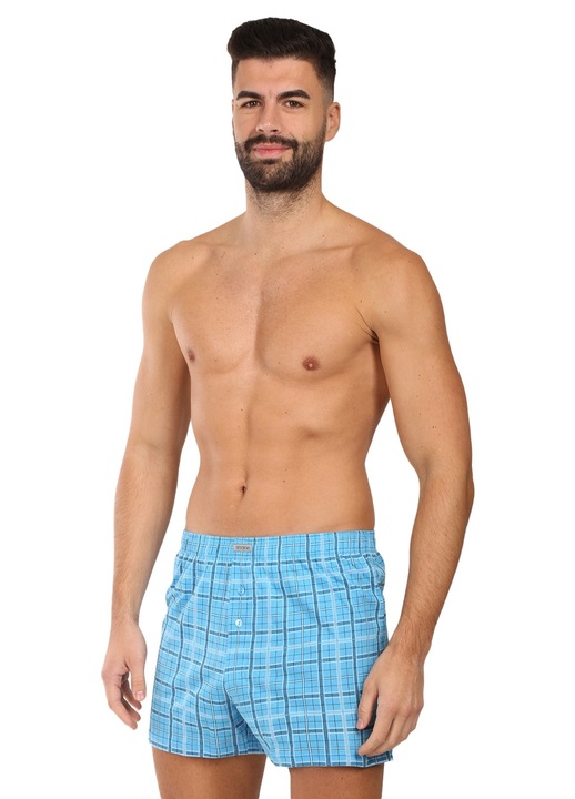 Boxeri barbatesti Andrie, 100% bumbac, albastru, L INTL