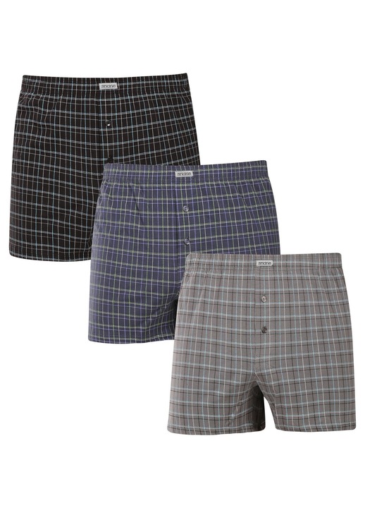 Set 3 perechi boxeri barbatesti Andrie PS 5855, multicolor, bumbac