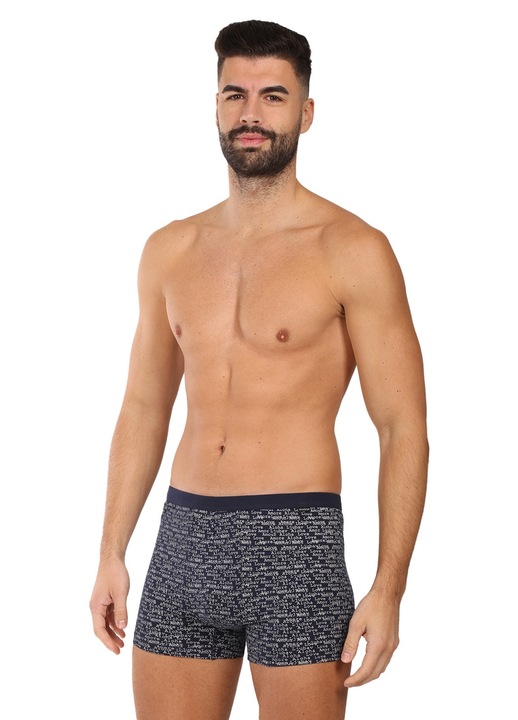 Boxeri barbatesti Andrie, gri, material bumbac-elastan