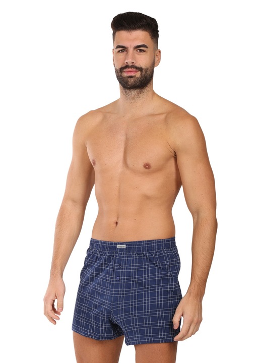 Boxeri barbatesti Andrie PS 5914, albastru, 100% bumbac, confortabil