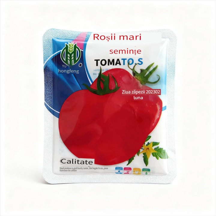 Seminte mari de rosii roz, fructe cu randament mare si maturare timpurie, rata mare de germinare, inca 100 de seminte si seminte de castravete, plantate pe balconul gradinii de acasa