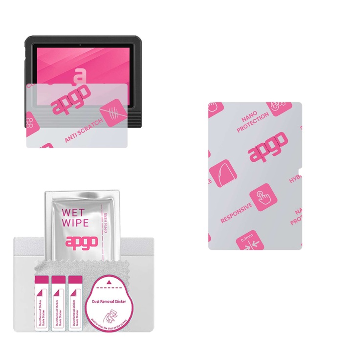 Sticla de protectie apgo pentru Launch X431 PRO V5.0 – sticla hibrida, securizata pentru display, lucioasa, flexible Hybrid Glass, full glue