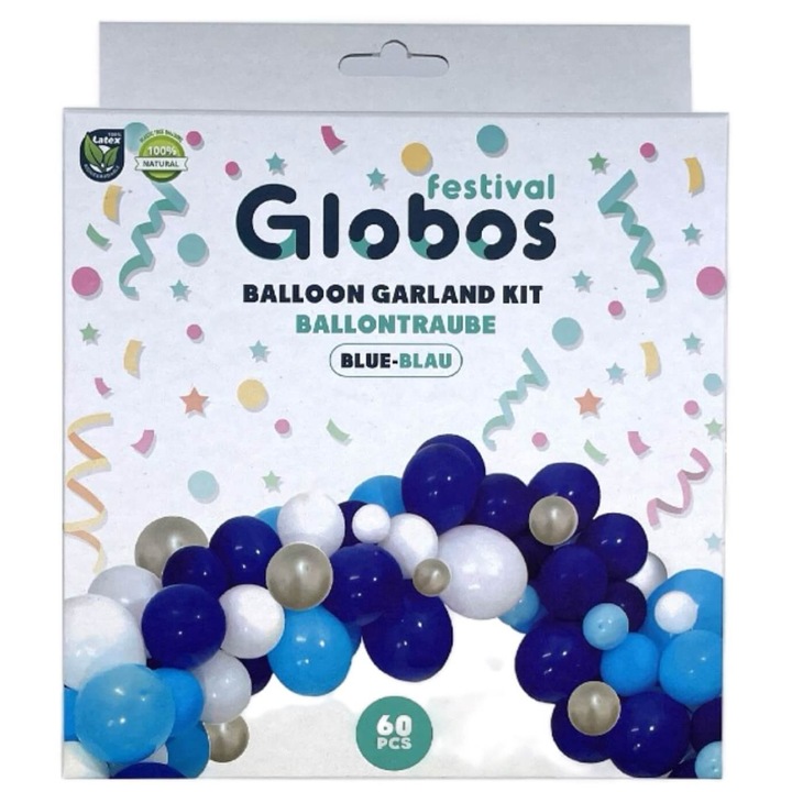 Комплект За Арка С 60 Балона Синя/Blue 60