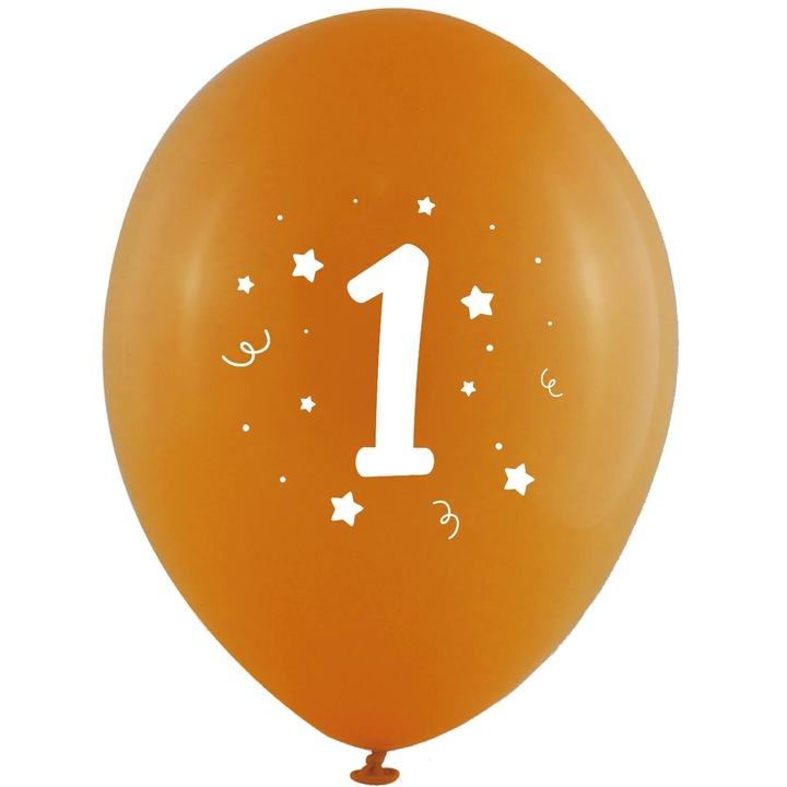 Балони 10 Бр. 12" - 30 См С Печат - Цифра 1