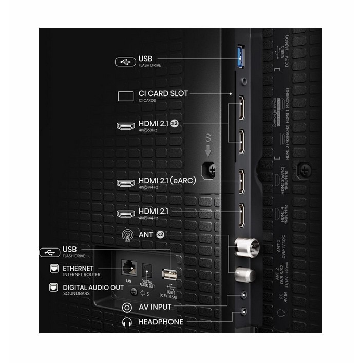 Televizor Hisense, 100'' E7Q PRO, QLED Smart, FALD, 144Hz, 5000:1, Quantum Dot, Dolby Vision, Vidaa, ADS, Negru 100E7Q_PRO
