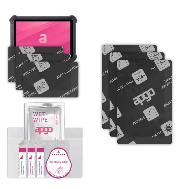 3x apgo MATTE sticla de protectie hibrida compatibila cu Autel OTOFIX D1Lite, sticla nano flexibila, inlocuire excellenta pentru sticla temperata