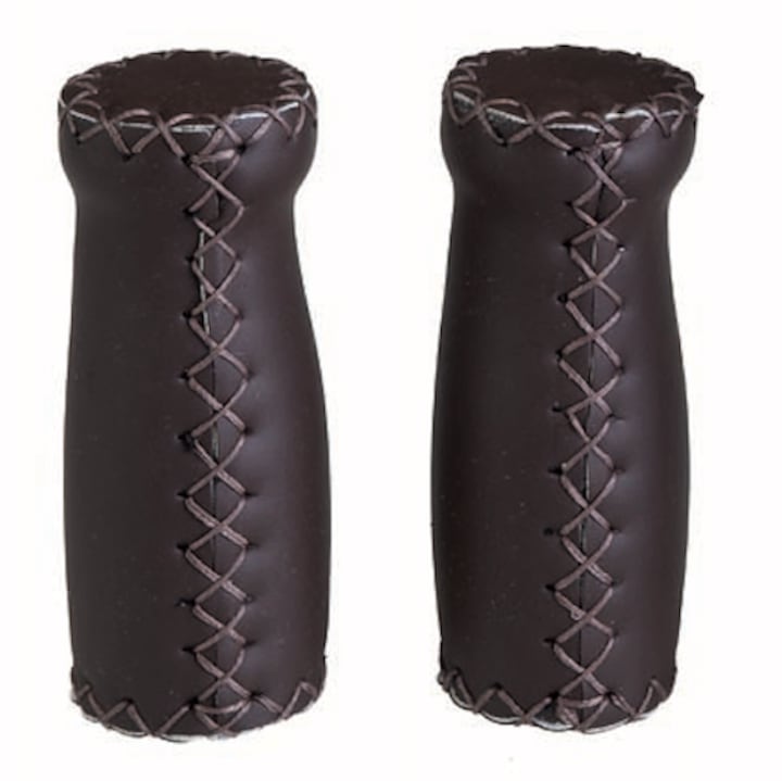 Manere bicicleta Selle Monte Grappa 014, 2 x 90mm, maro inchis, set