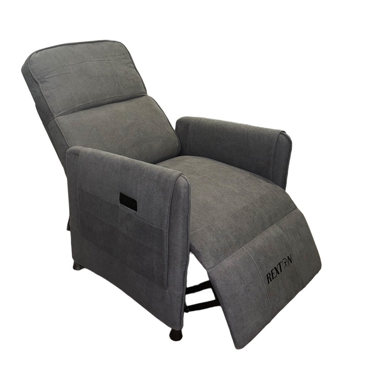 Фотьойл за релакс REXTON VM-SF006 с електрически реклайнер механизъм, сив