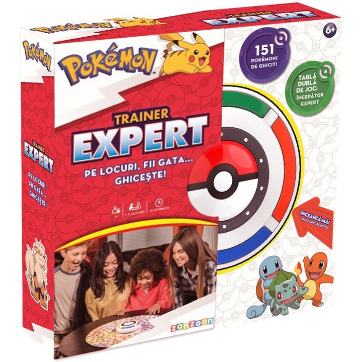 Joc PokémonTrainer Expert Társasjáték, 1-4 játékos, +6 év, magyar nyelv
