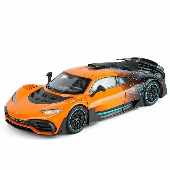 Fém autó, Mercedes-AMG One, 1:18, Narancssárga, Csomagolás nélkül