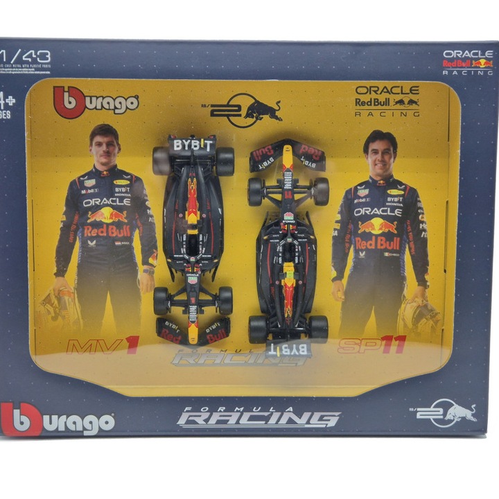 Red Bull RB20 F1 szett (2024) - #1 Max Verstappen - #11 Sergio Perez - Bburago - 1:43