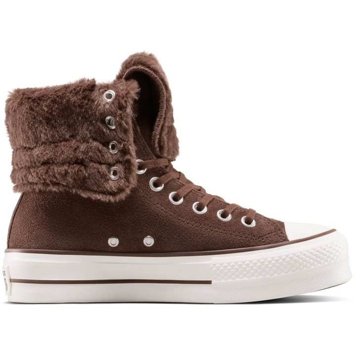 Pantofi sport unisex Converse Chuck Taylor All Star Fold-Over Lift Platform, Maro