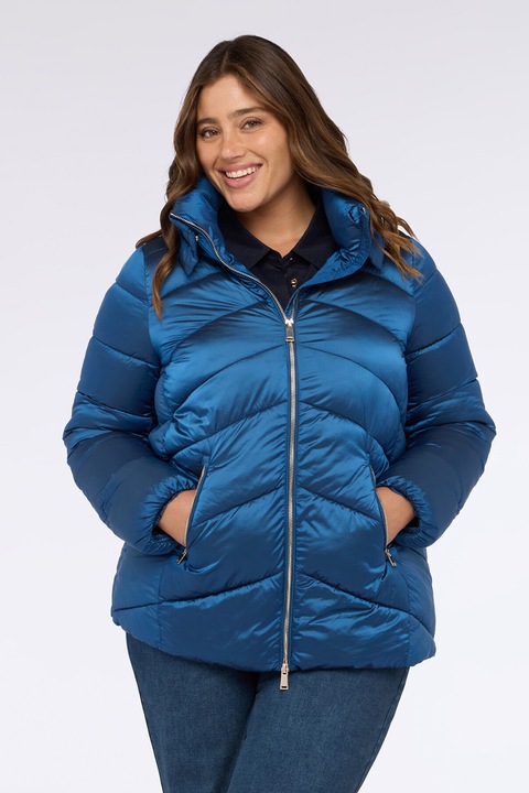 Fiorella Rubino, Geaca scurta cu gluga, Albastru inchis, 46