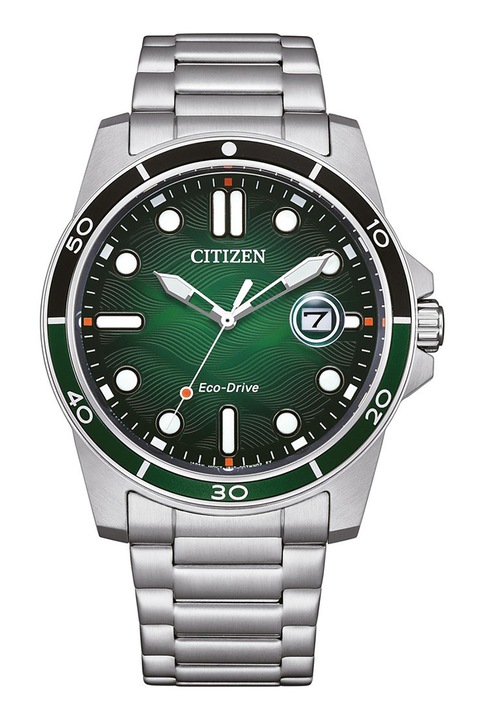 Citizen, Часовник Eco-drive от инокс, Сребрист