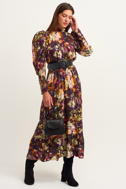 OXXO, Rochie cu model floral, Multicolor, XS