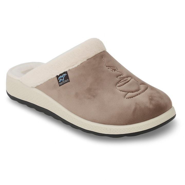 Papuci de damă, Fly Flot, bej, cu căptușeală caldă, bej, 37